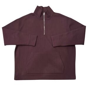NWOT Express Men's Burgundy Half-Zip Pullover Maroon Sweater Size XL